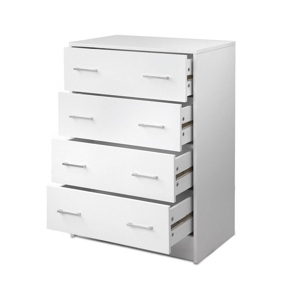 Tallboy 4 Drawers Storage Cabinet - White Chest Of Fast shipping On sale