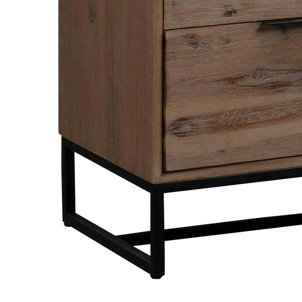 Tallboy with 4 Storage Drawers Assembled Solid Acacia Wooden Construction in Tea Colour Chest Of Fast shipping On sale