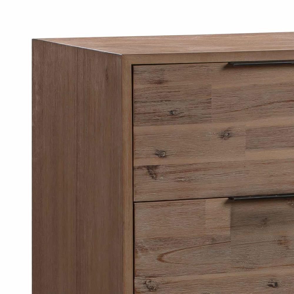 Tallboy with 4 Storage Drawers Assembled Solid Acacia Wooden Construction in Tea Colour Chest Of Fast shipping On sale