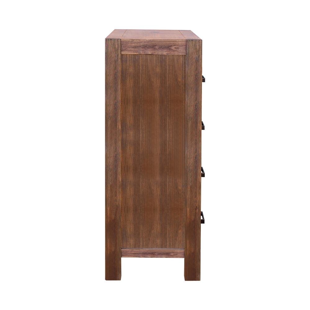 Tallboy with 4 Storage Drawers Solid Wooden Assembled in Chocolate Colour Chest Of Fast shipping On sale