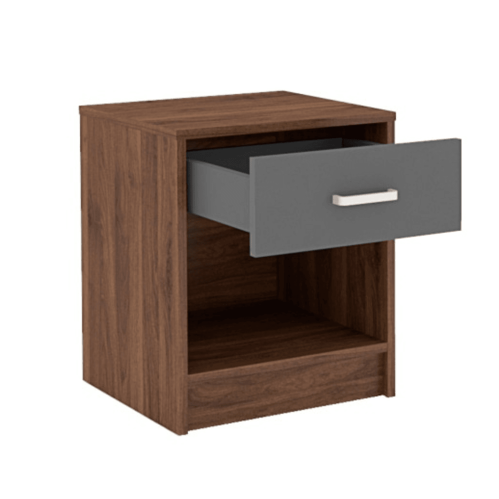 Tammy Open Shelf Nightstand Bedside Side Table W/ 1-Drawer - Columbia/Dark Grey Fast shipping On sale