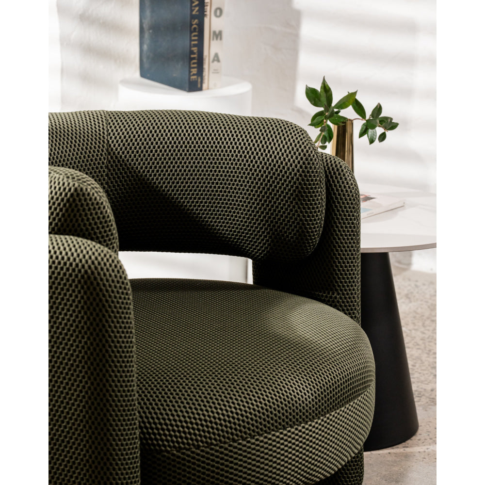 Tasa Mesh Fabric Occasional Armchair Accent Lounge Chair Fern Fast shipping On sale