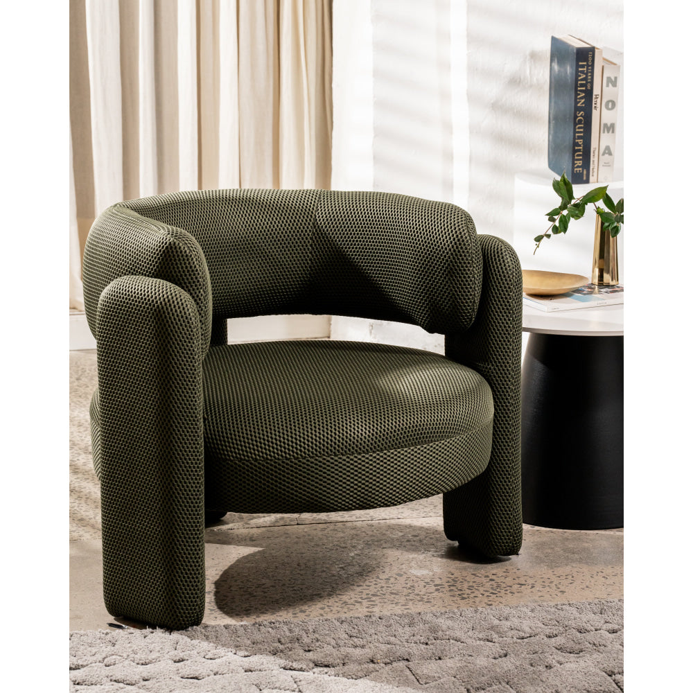 Tasa Mesh Fabric Occasional Armchair Accent Lounge Chair Fern Fast shipping On sale