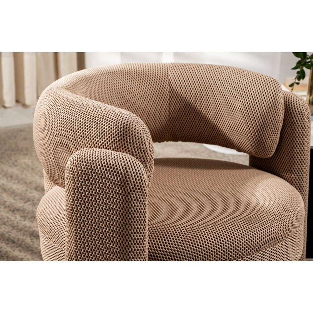 Tasa Mesh Fabric Occasional Armchair Accent Lounge Chair Sand Fast shipping On sale