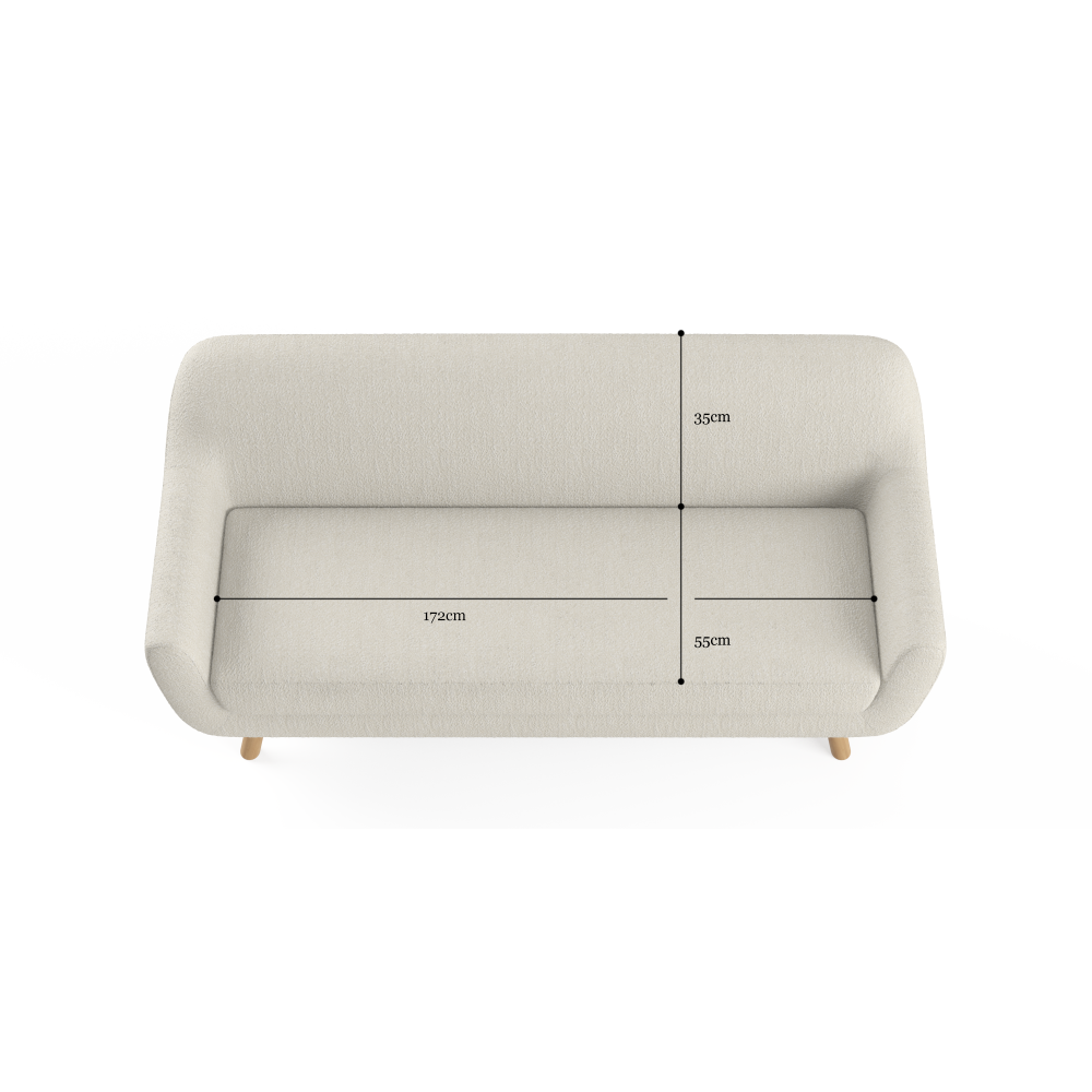 Tate 3 Seater Sofa Light Cream Sofas Fast shipping On sale