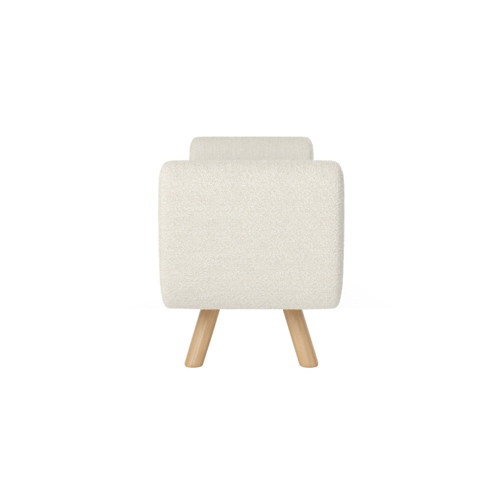 Tate Foot Stool Bench Ottoman Cream Low Fast shipping On sale