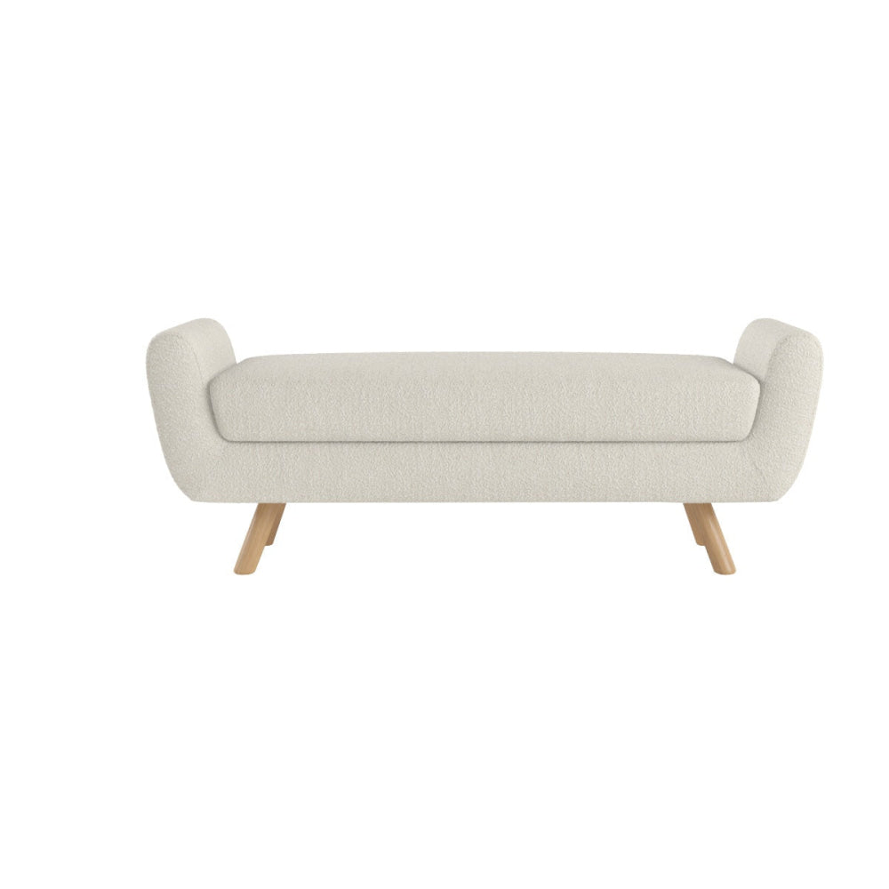 Tate Foot Stool Bench Ottoman Cream Low Fast shipping On sale