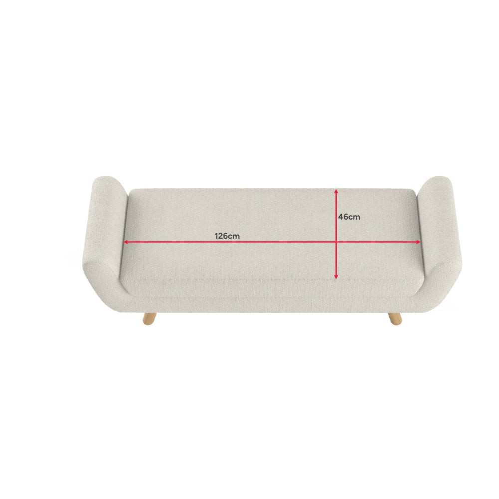 Tate Foot Stool Bench Ottoman Cream Low Fast shipping On sale