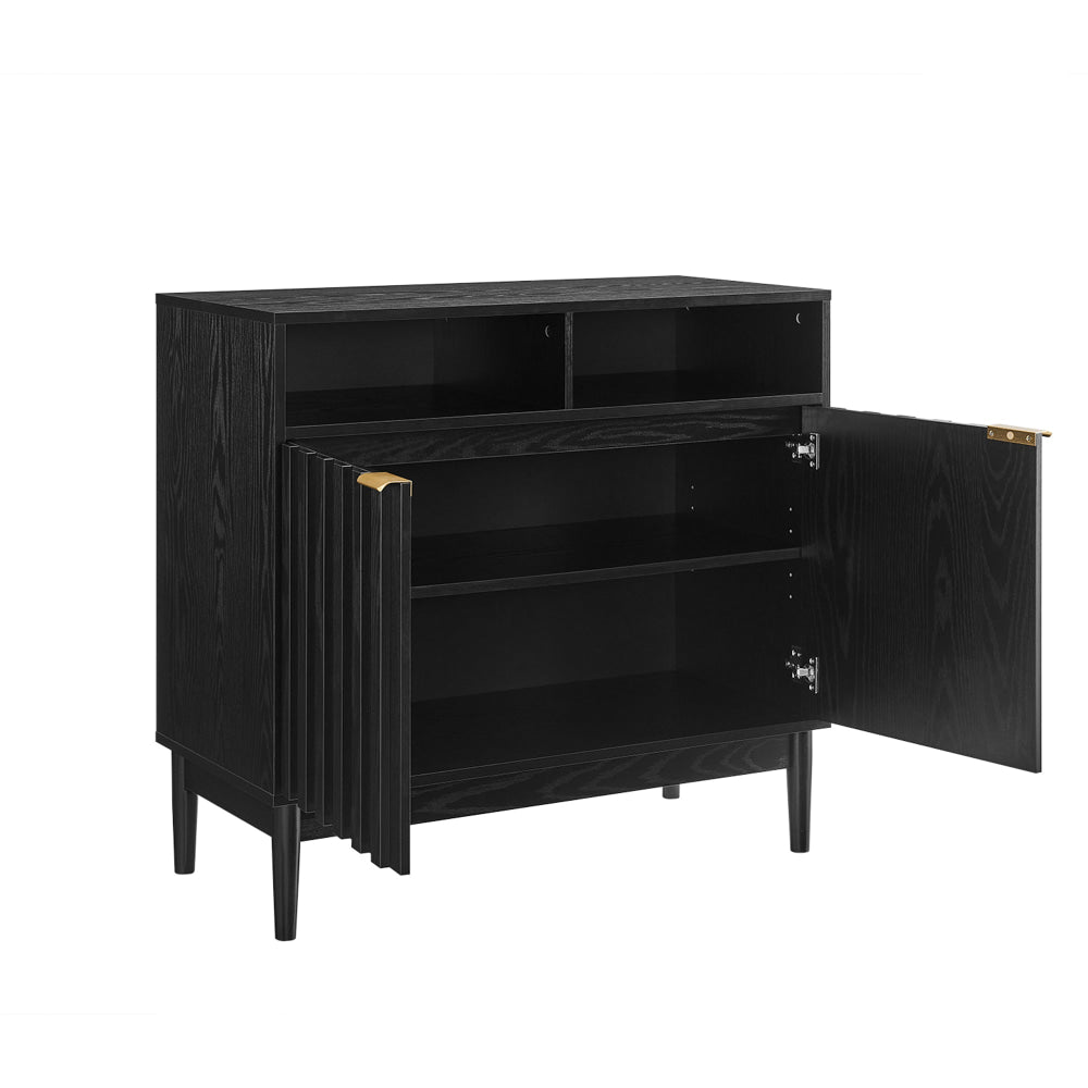 Tenjin Wooden 2-Door Sideboard Buffet Unit Storage Cabinet Black & Fast shipping On sale