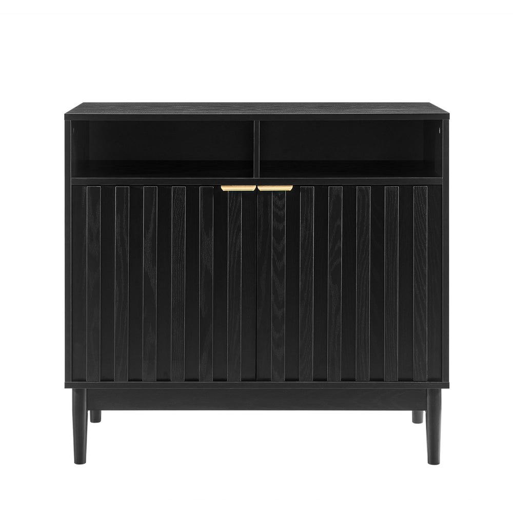 Tenjin Wooden 2-Door Sideboard Buffet Unit Storage Cabinet Black & Fast shipping On sale