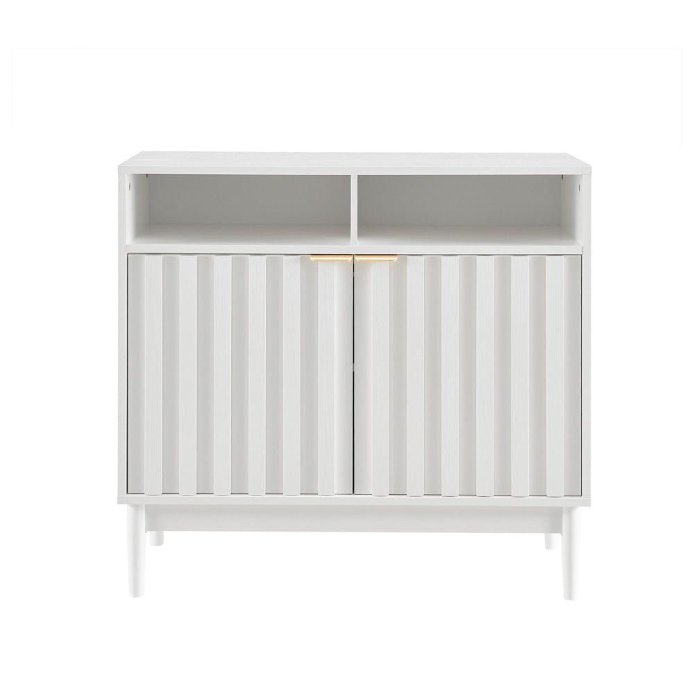 Tenjin Wooden 2-Door Sideboard Buffet Unit Storage Cabinet White & Fast shipping On sale