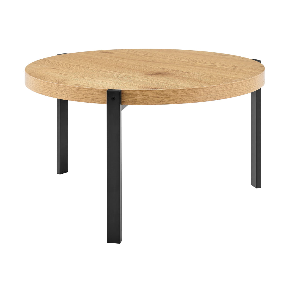 Tiern Wooden Round Tea Coffee Table Oak Fast shipping On sale