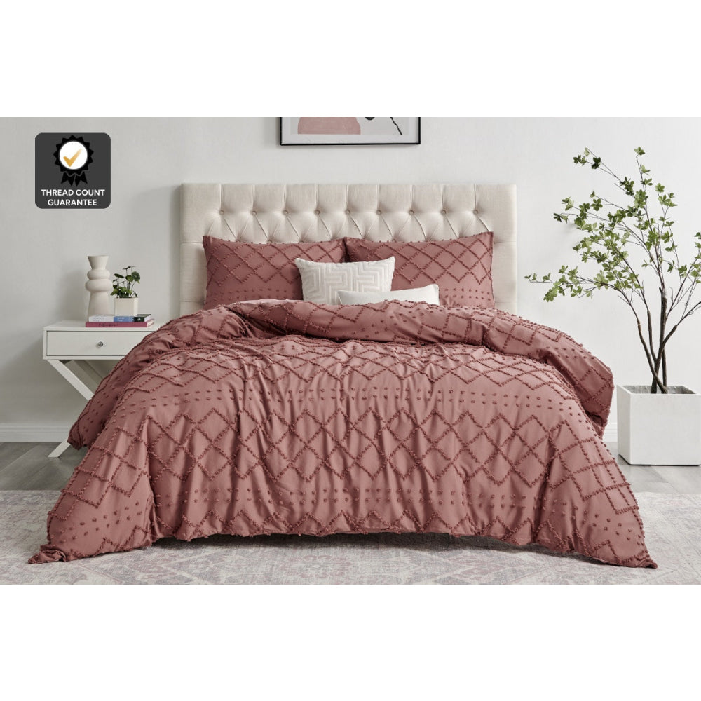 Tilly Tufted Quilt Cover Set Desert Sand Fast shipping On sale