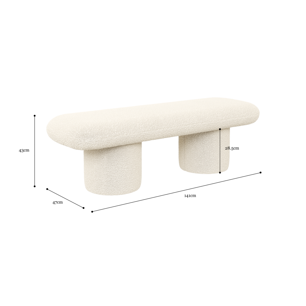 Totem Bench Foot Stool Ottoman Sesame Seed Low Fast shipping On sale