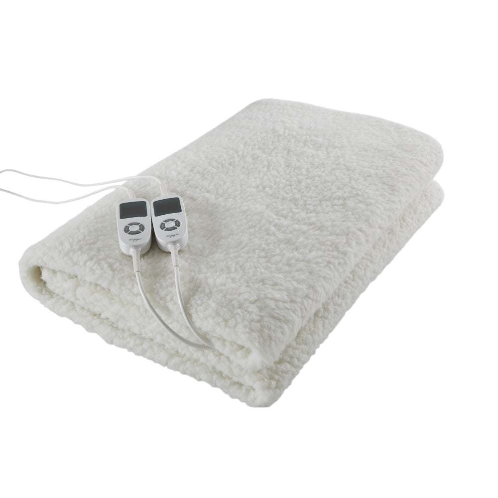 Trafalgar Multi Zone Sherpa Fitted Electric Blanket Queen Fast shipping On sale