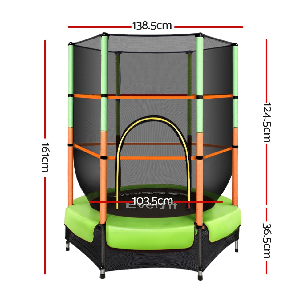 Trampoline 4.5FT Kids Trampolines Cover Safety Net Pad Ladder Gift Green Sports & Fitness Fast shipping On sale
