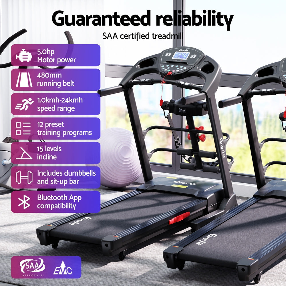 Treadmill Electric Home Gym Fitness Exercise Machine w/ Massager 480mm Sports & Fast shipping On sale
