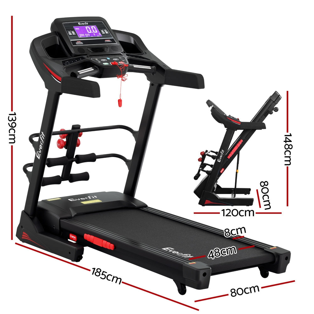 Treadmill Electric Home Gym Fitness Exercise Machine w/ Sit Up Bar 480mm Sports & Fast shipping On sale