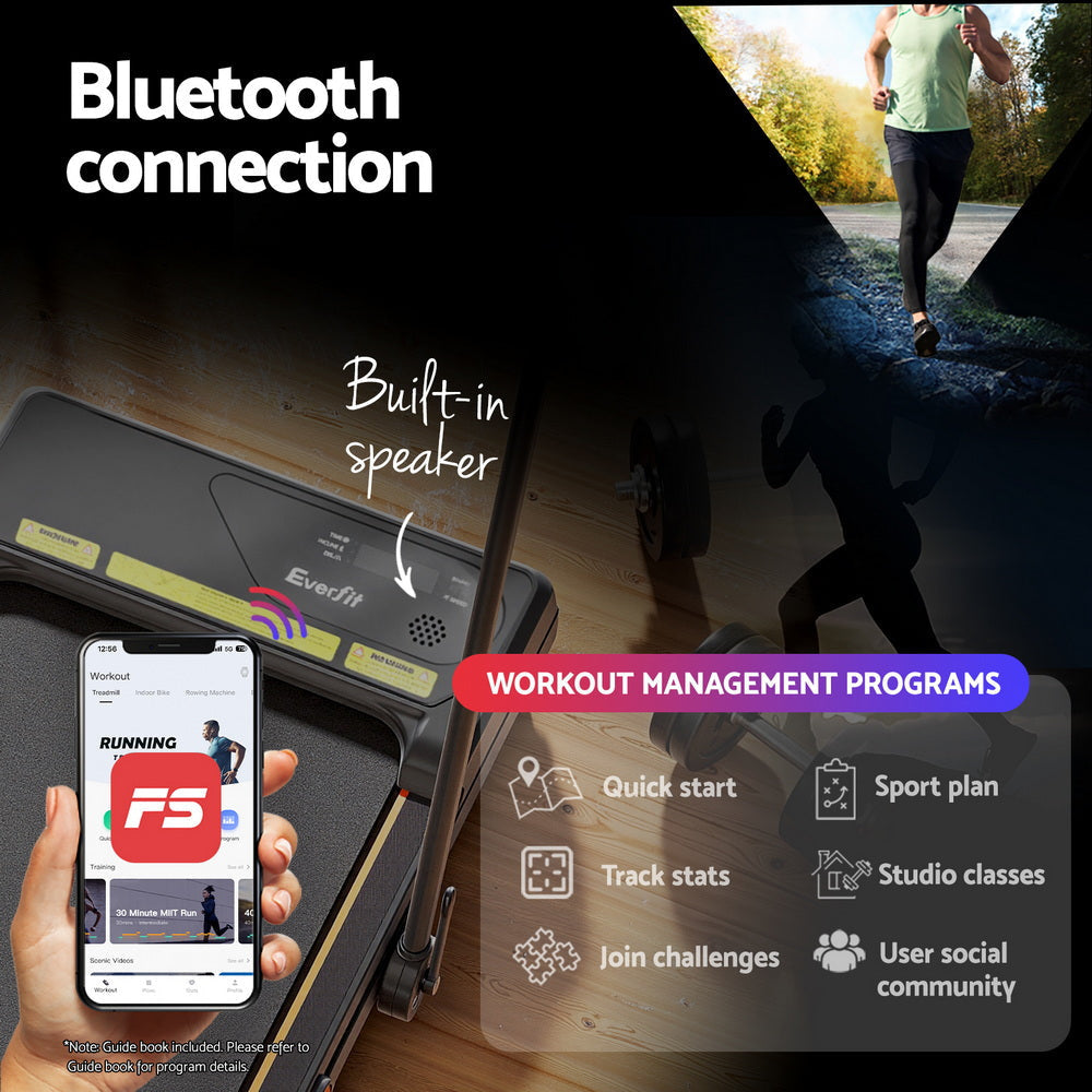 Treadmill Electric Walking Pad Auto Incline Foldable for Home Gym Black Sports & Fitness Fast shipping On sale