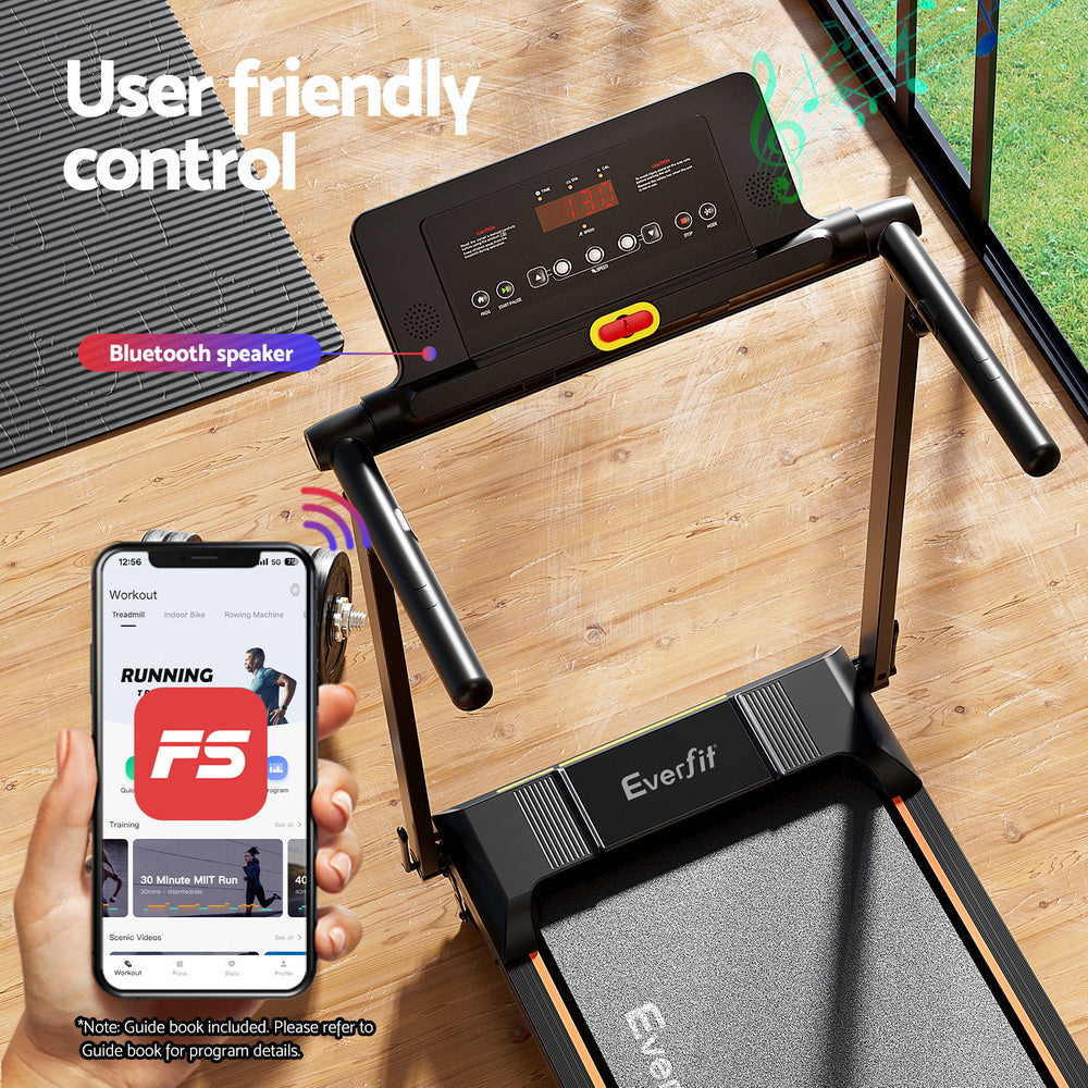 Treadmill Electric Walking Pad Foldable Incline for Home Office Gym Black Sports & Fitness Fast shipping On sale