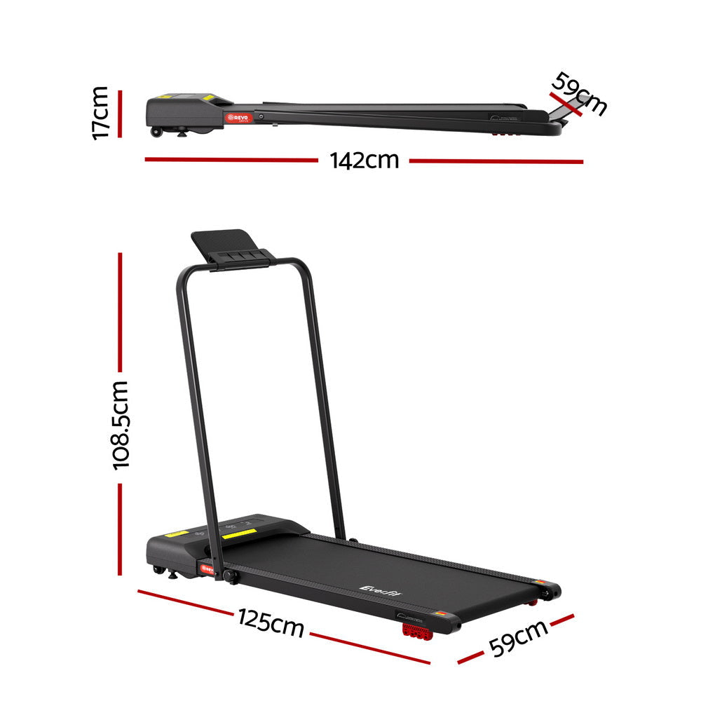Treadmill Electric Walking Pad Incline Under Desk 380mm Black Sports & Fitness Fast shipping On sale