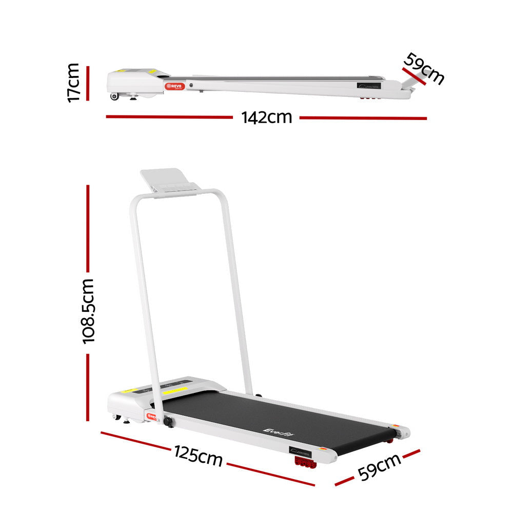 Treadmill Electric Walking Pad Incline Under Desk 380mm White Sports & Fitness Fast shipping On sale