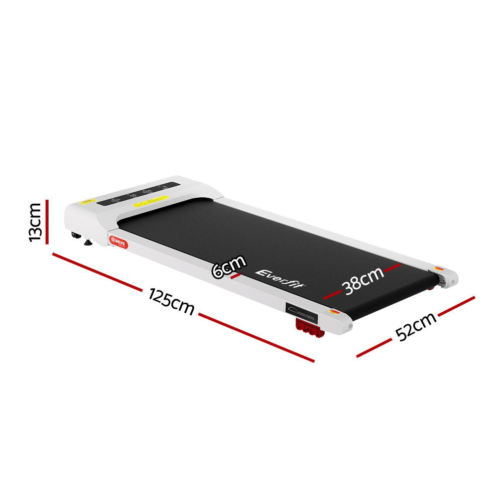 Treadmill Electric Walking Pad Incline Under Desk Home Gym 380mm White Sports & Fitness Fast shipping On sale