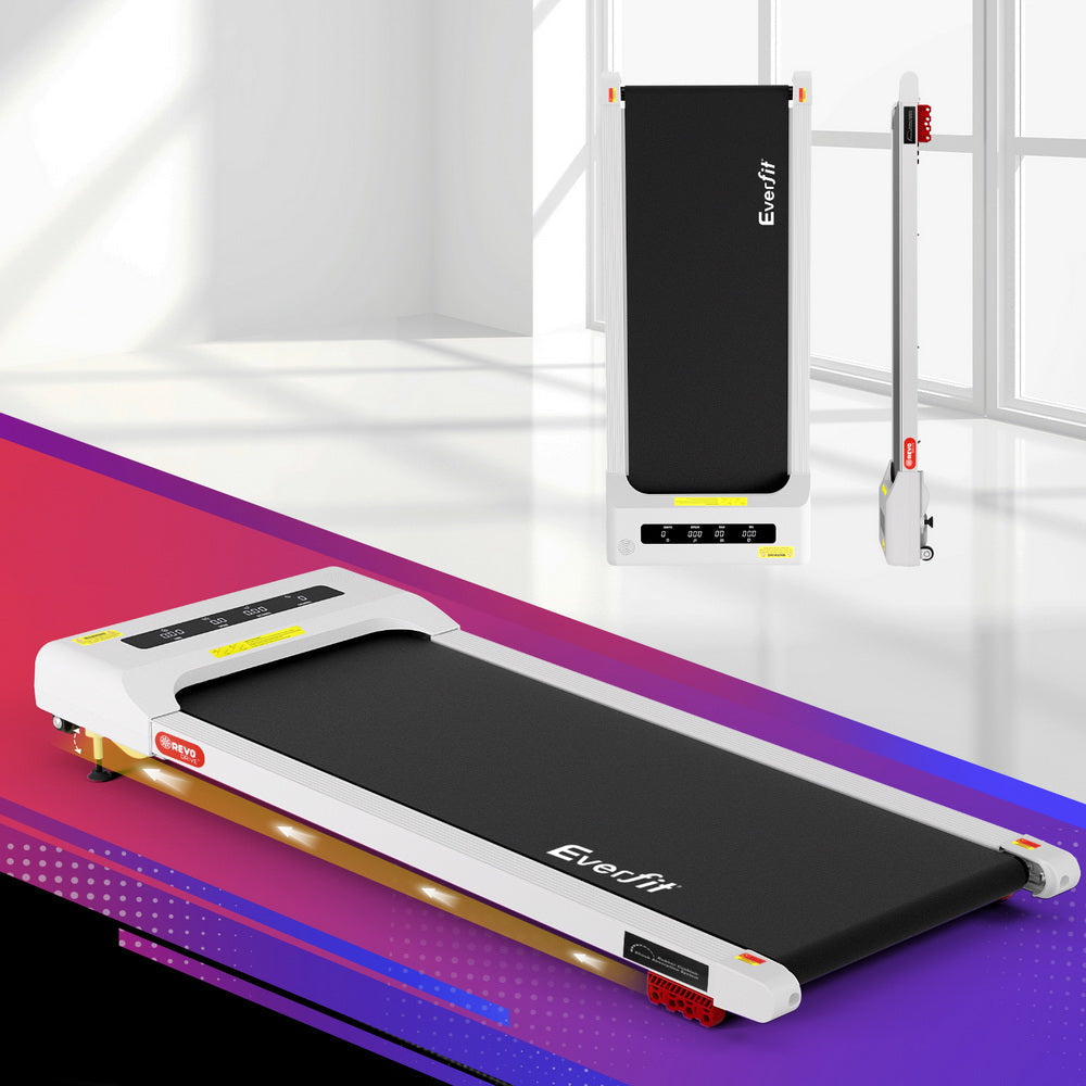 Treadmill Electric Walking Pad Incline Under Desk Home Gym 380mm White Sports & Fitness Fast shipping On sale