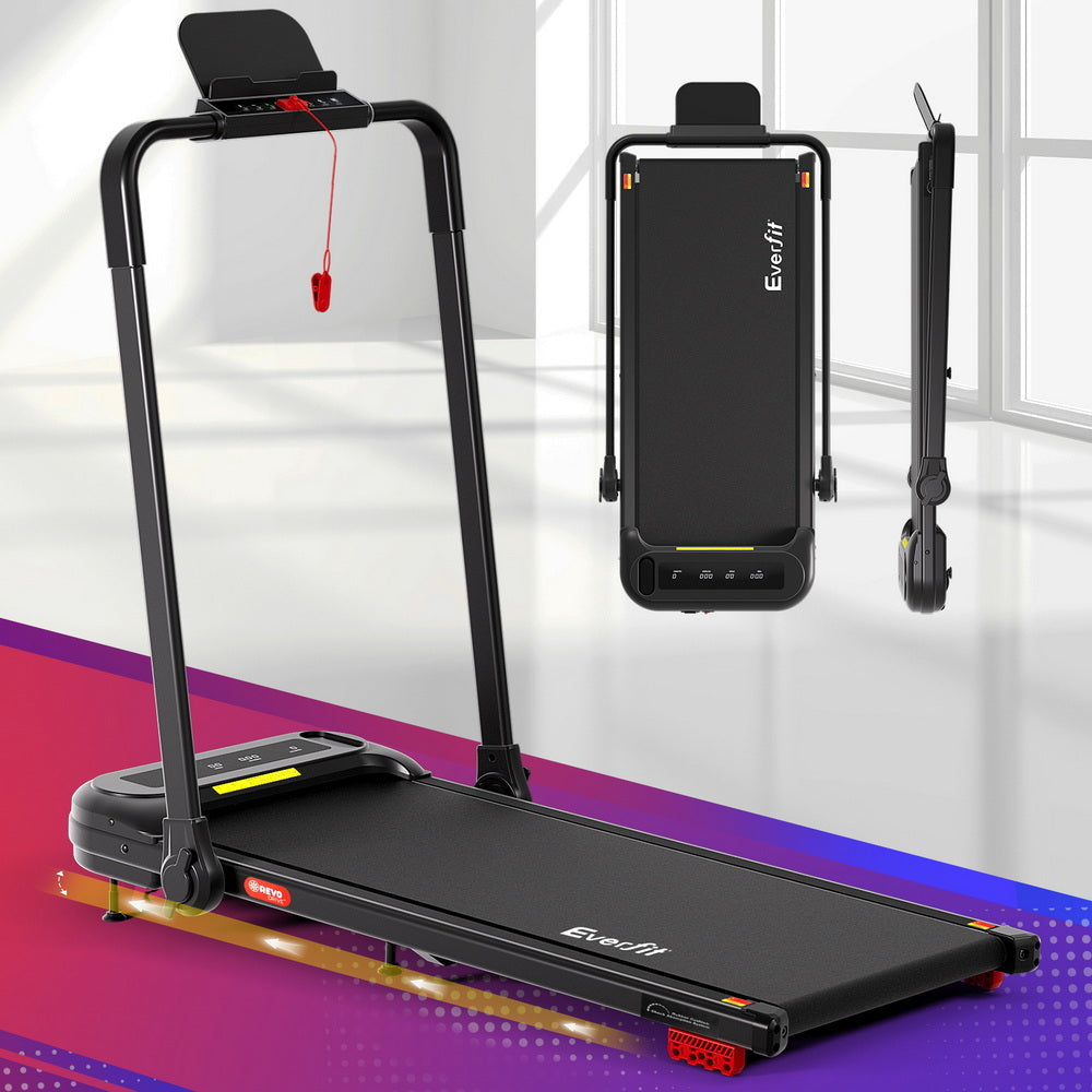 Treadmill Electric Walking Pad with Incline Foldable for Home Gym Black Sports & Fitness Fast shipping On sale