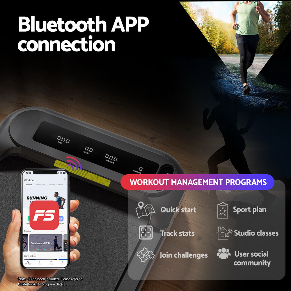 Treadmill Electric Walking Pad with Incline Under Desk Home Gym Black Sports & Fitness Fast shipping On sale