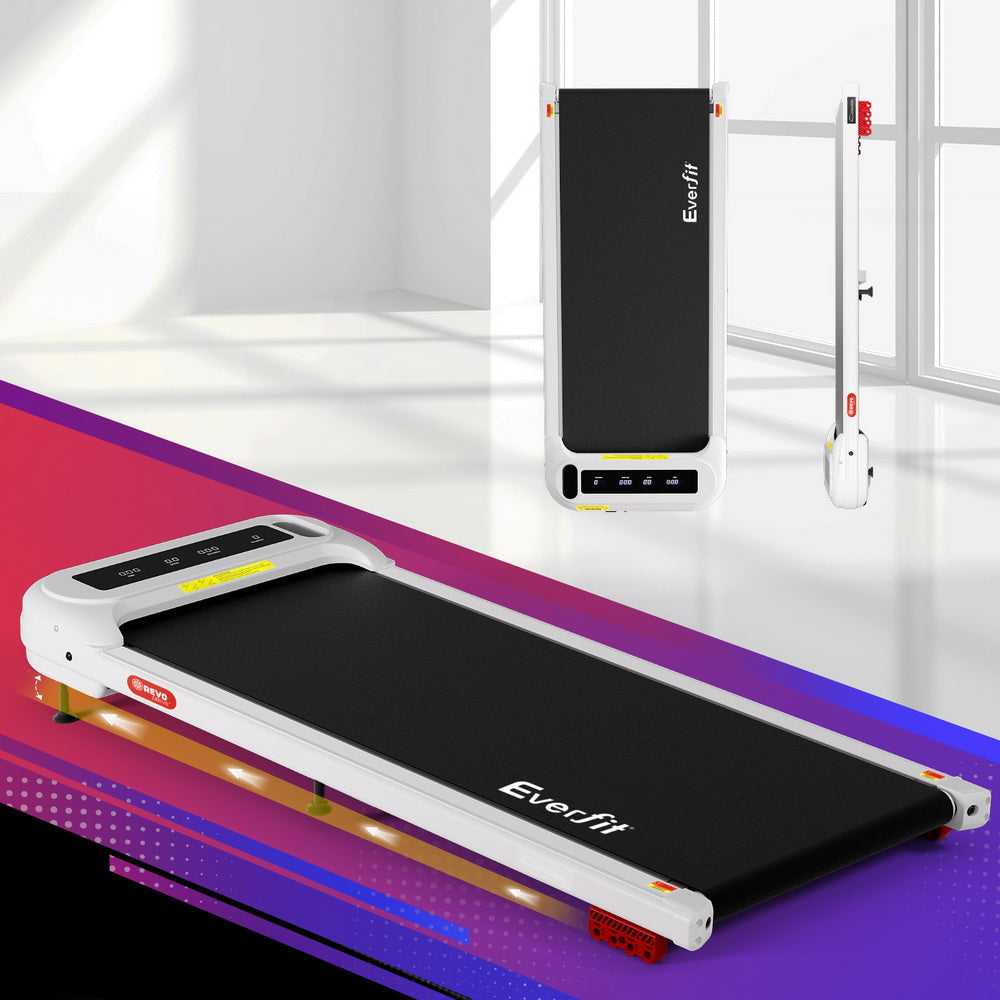 Treadmill Electric Walking Pad with Incline Under Desk Home Gym White Sports & Fitness Fast shipping On sale