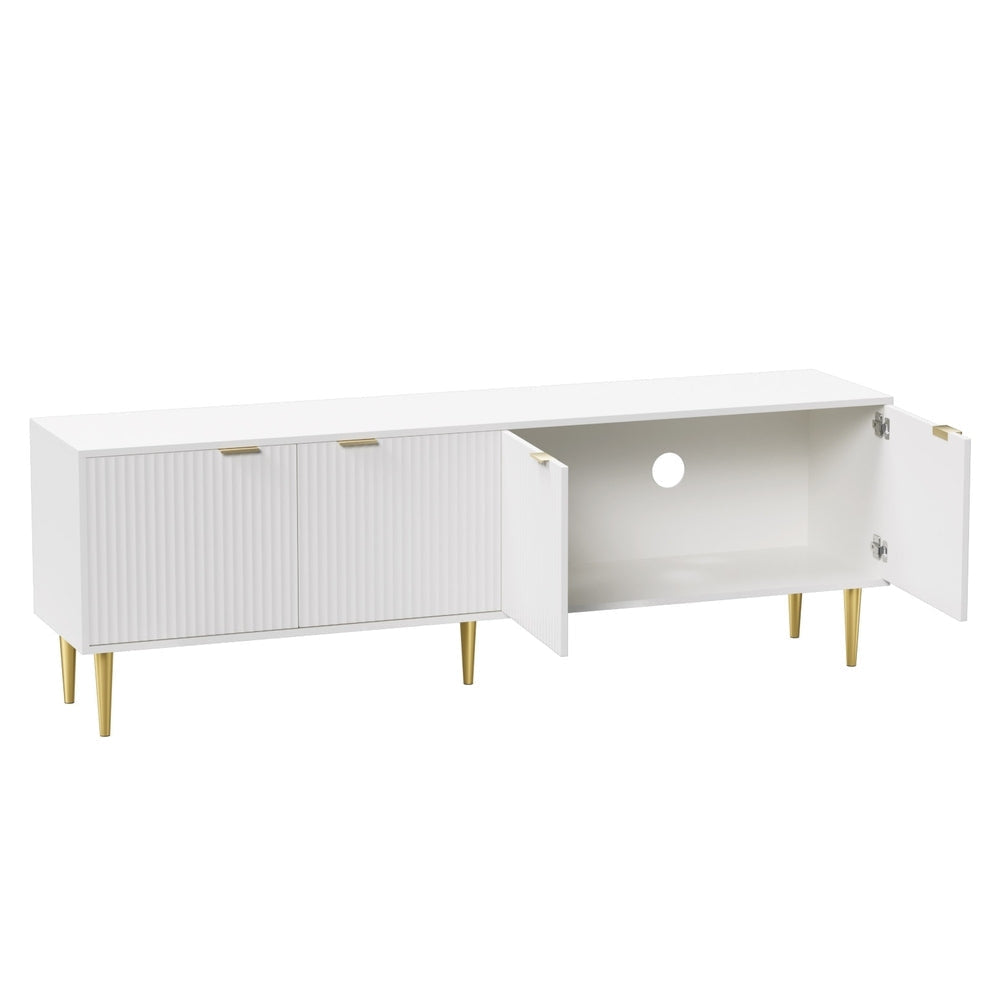 TV Cabinet Entertainment Unit Stand Storage 180CM White Fast shipping On sale