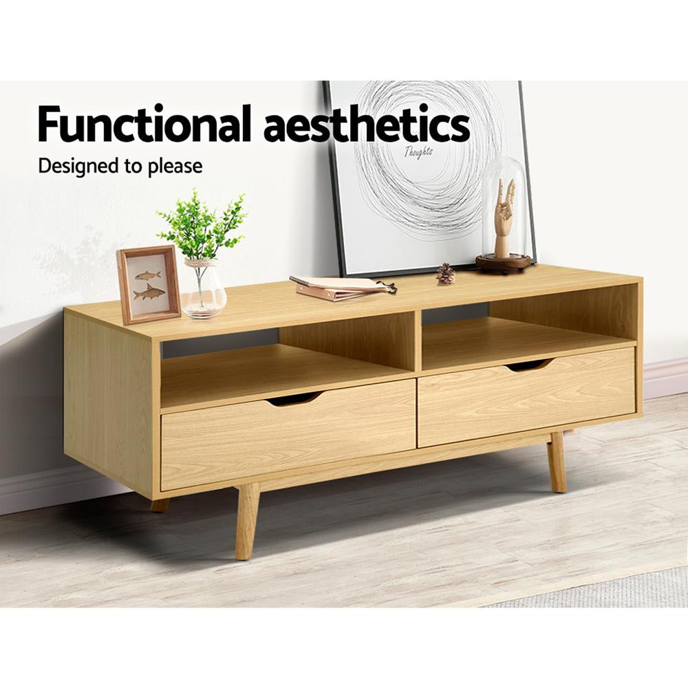 TV Cabinet Entertainment Unit Stand Wooden Storage 120cm Scandinavian Fast shipping On sale