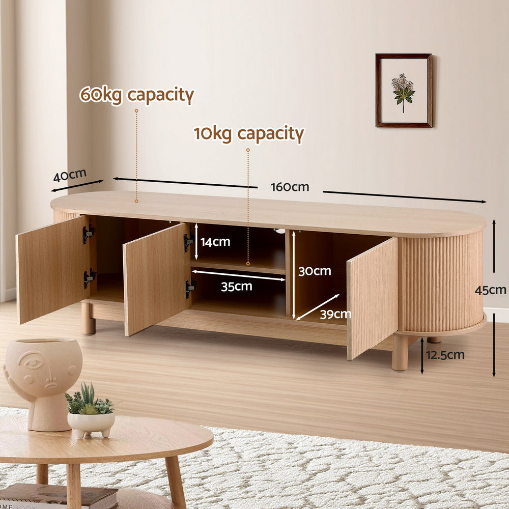 Momentous Living - TV Unit Entertainment Unit Storage Cabinet 160cm ...