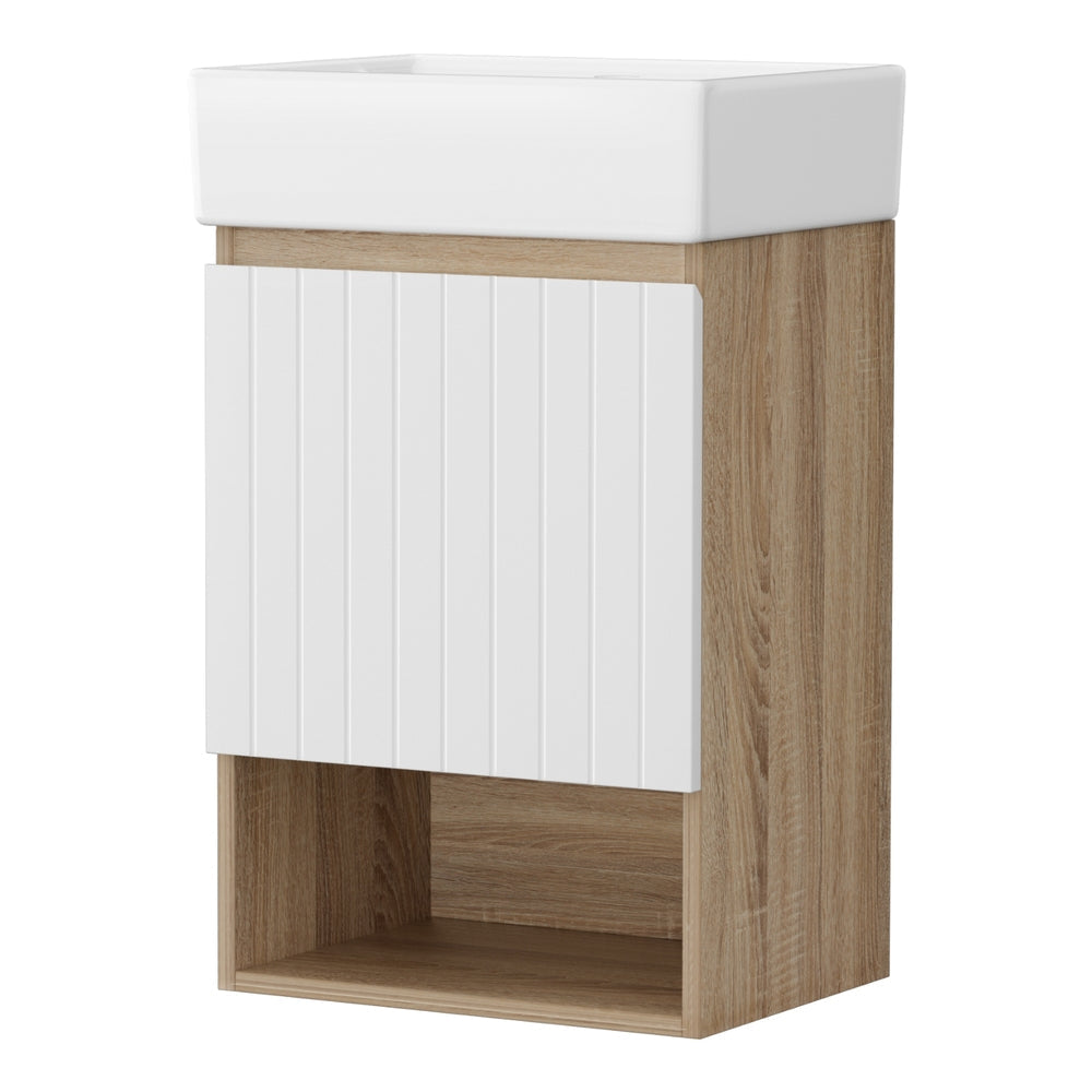 Vanity Unit 445mm Basin Bathroom Cabinet Storage Wall Hung Sink White Fast shipping On sale