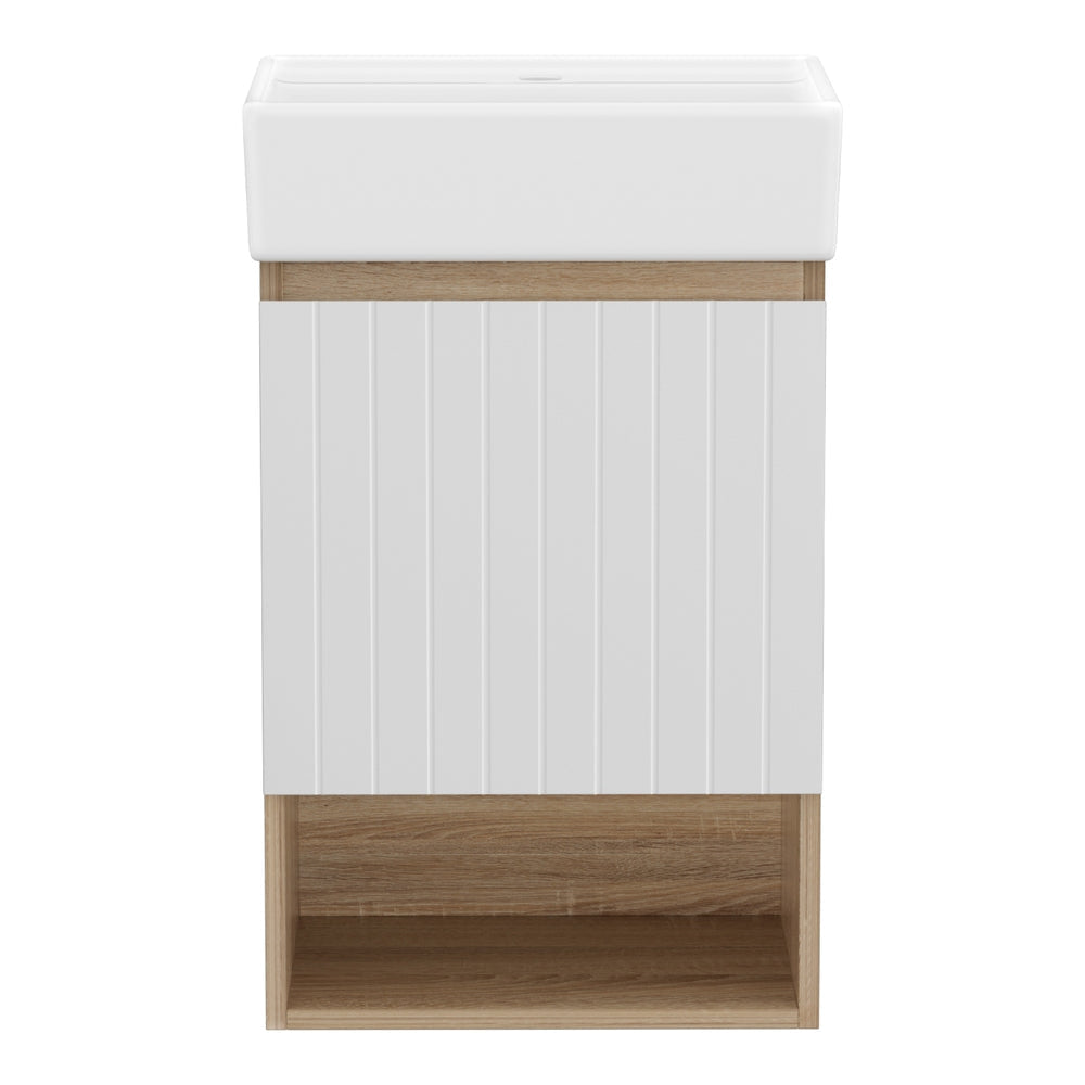 Vanity Unit 445mm Basin Bathroom Cabinet Storage Wall Hung Sink White Fast shipping On sale