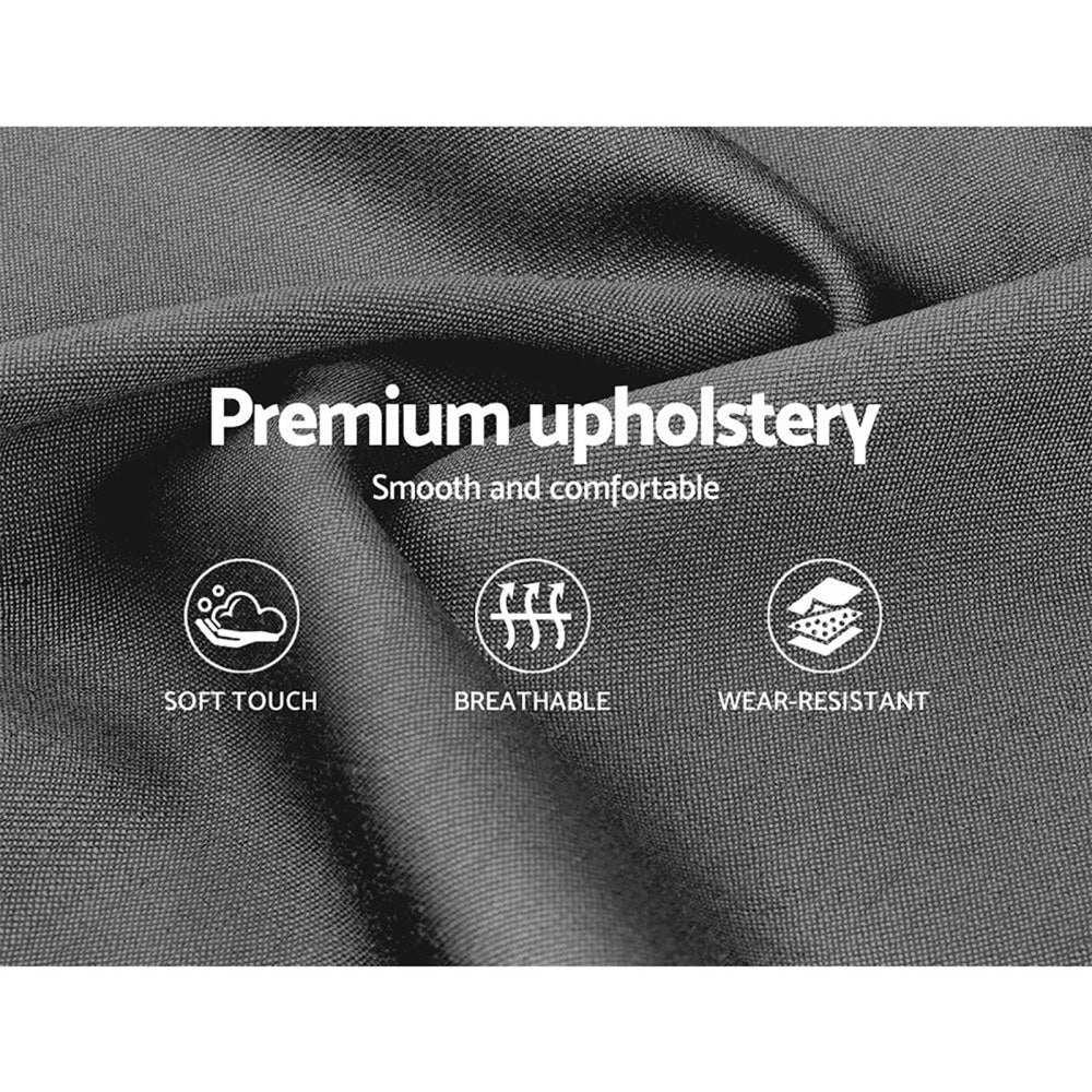 Vanke Bed Frame Fabric- Grey Double Fast shipping On sale