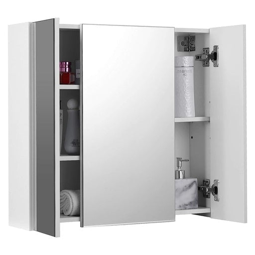 Vasagle Bathroom Wall Cabinet with Mirror and Adjustable Shelf - White Fast shipping On sale