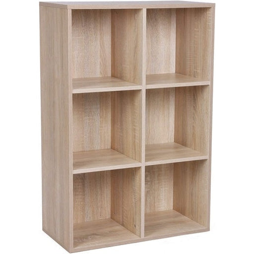 Vasagle Bookcase with 6 Compartments Wooden Shelving - Oak Fast shipping On sale