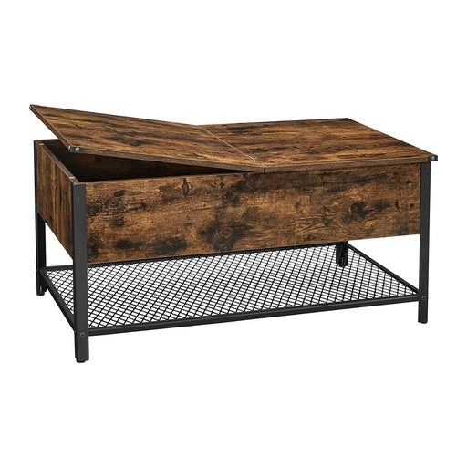 Vasagle Coffee Table With Folding Top - Rustic Brown Black Fast shipping On sale