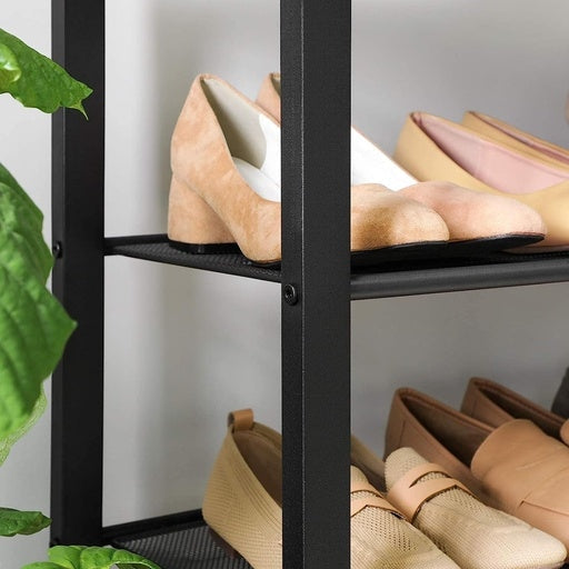 Vasagle Indestic Shoe Rack Organizer with 4 Mesh Shelves Industrial - Greige and Black Cabinet Fast shipping On sale