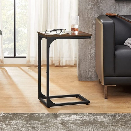 Vasagle Slim End Table with Metal Frame Industrial - Rustic Brown and Black Side Fast shipping On sale