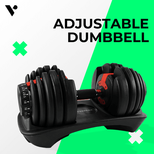 Verpeak Adjustable Dumbbell Home Gym Workout Training Equipment 24kg Sports & Fitness Fast shipping On sale