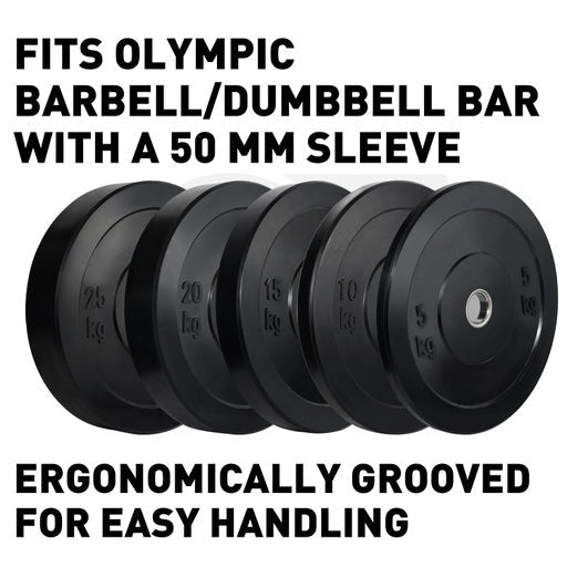 Verpeak Black Olympic Bumper Weight Plates Home Gym Set 15kg Sports & Fitness Fast shipping On sale