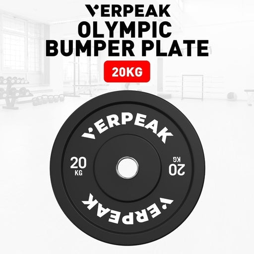 Verpeak Black Olympic Bumper Weight Plates Home Gym Set 25kg Sports & Fitness Fast shipping On sale