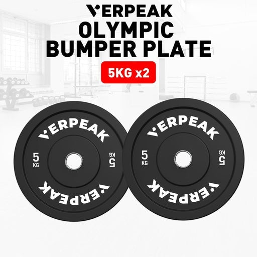 Verpeak Black Olympic Bumper Weight Plates Home Gym Set 25kg Sports & Fitness Fast shipping On sale