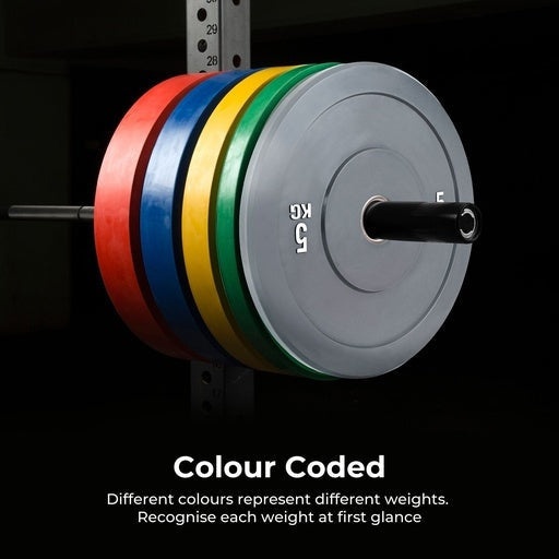 Verpeak Colour Bumper Plate 25KG Home Gym Fitness Exercise - Red Sports & Fast shipping On sale