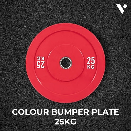 Verpeak Colour Bumper Plate 25KG Home Gym Fitness Exercise - Red Sports & Fast shipping On sale