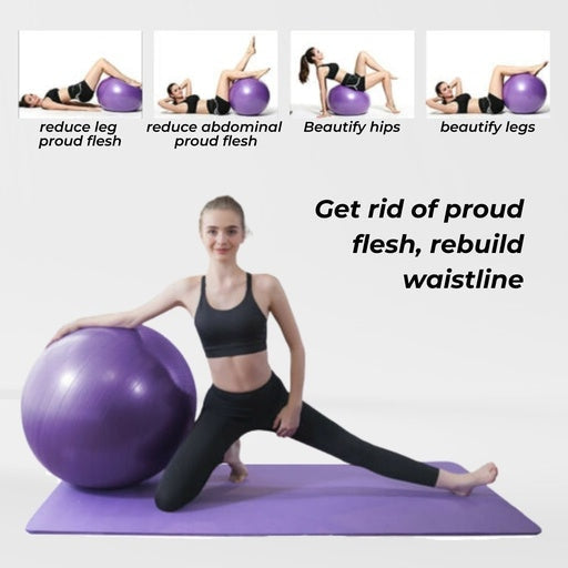 Verpeak Yoga Ball Gym Home Exercise 85cm - Purple Sports & Fitness Fast shipping On sale