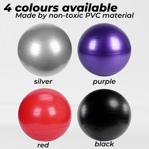 Verpeak Yoga Ball Gym Home Exercise 85cm - Purple Sports & Fitness Fast shipping On sale